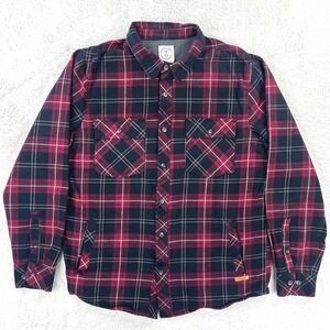 Voyager Flannel Waffle Shirt Men's M Jacket Plaid Button Up Long Sleeve‎